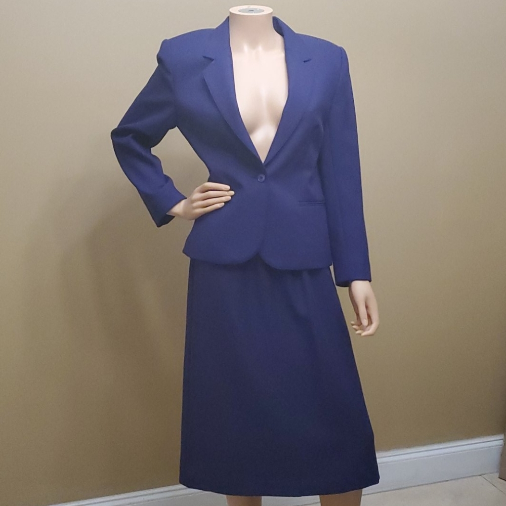 Blue suit- blazer and skirt